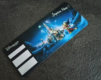 Billet Disneyland Paris, Ticket personnalisé, Invitation, Cadeau personnalisé, Annonce voyage originale, Cadeau noel, Eurodisney enfant