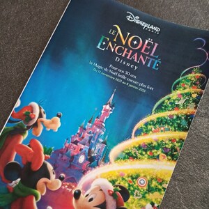 Guide Disneyland Paris, Carte surprise,  Annonce voyage originale, Cadeau noel Eurodisney enfant, Telechargement, Printable