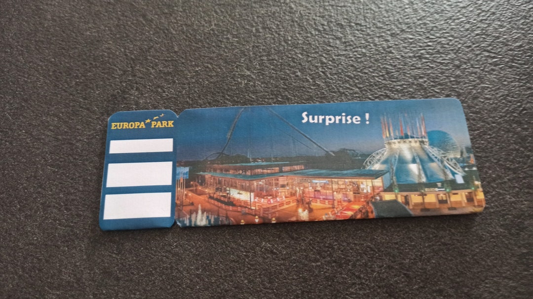 Europa Park Ticket, Personalized Ticket, Invitation, Personalized Gift