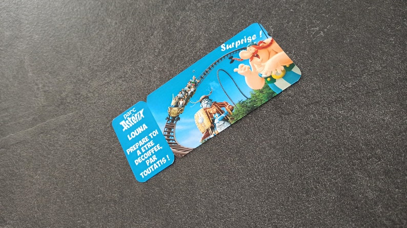 Billet Parc Astérix, Ticket personnalisé, Invitation, Cadeau personnalisé, Annonce voyage originale, Toutatis image 7