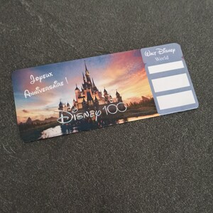 Disney World Ticket, personalisiertes Ticket, Einladung, personalisiertes Geschenk, originelle Reiseankündigung, Fran, EN, IT, ES
