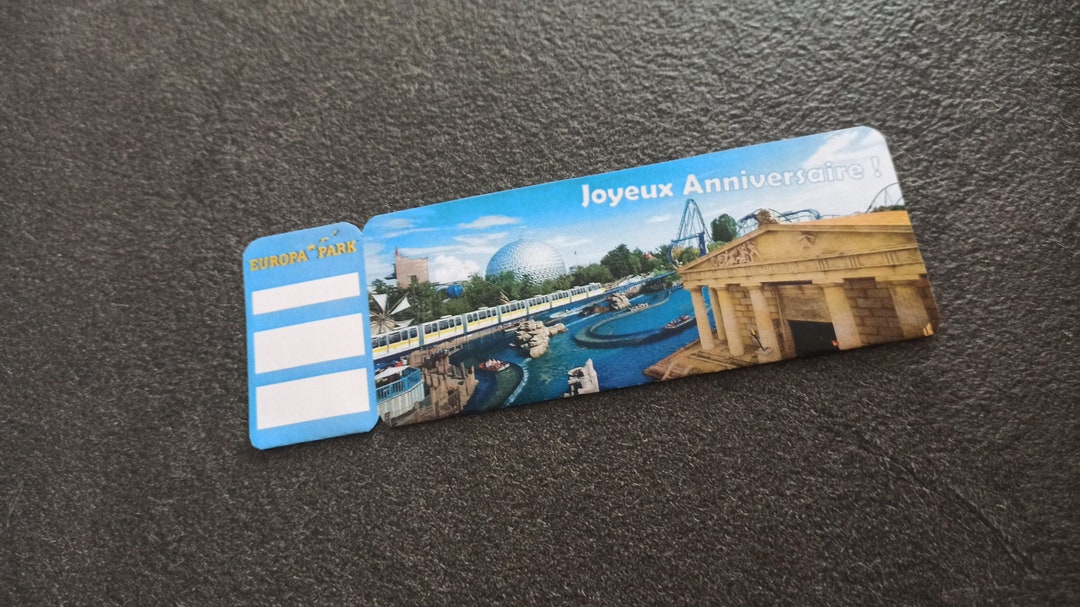 Billet Europa Park Ticket Personnalisé Invitation Cadeau Etsy