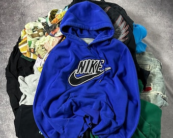 Vintage jaren 00 Nike groot logo middenmaat XL grote hoodie boxy