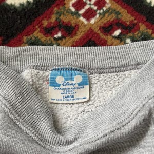 Vintage Mickey Mouse Disney Crewneck Sweatshirt 80s Made In USA L image 9