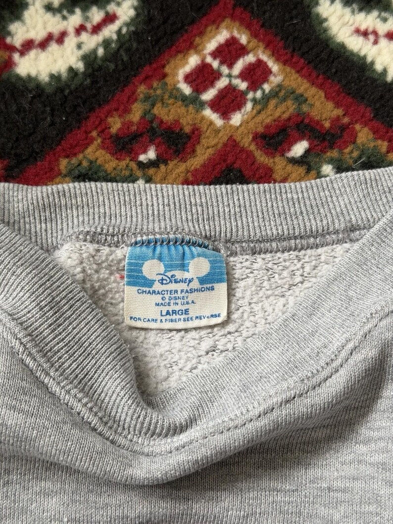 Vintage Mickey Mouse Disney Crewneck Sweatshirt 80s Made In USA L image 9