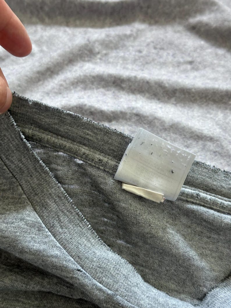 Y2K Nike Town Chicago Grå Distressed T-shirt USA Center Swoosh Herr L bild 11