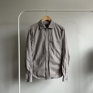 Armani Exchange Jacket Mens Small Gray Cotton Pockets Dual Zip Light Jacket