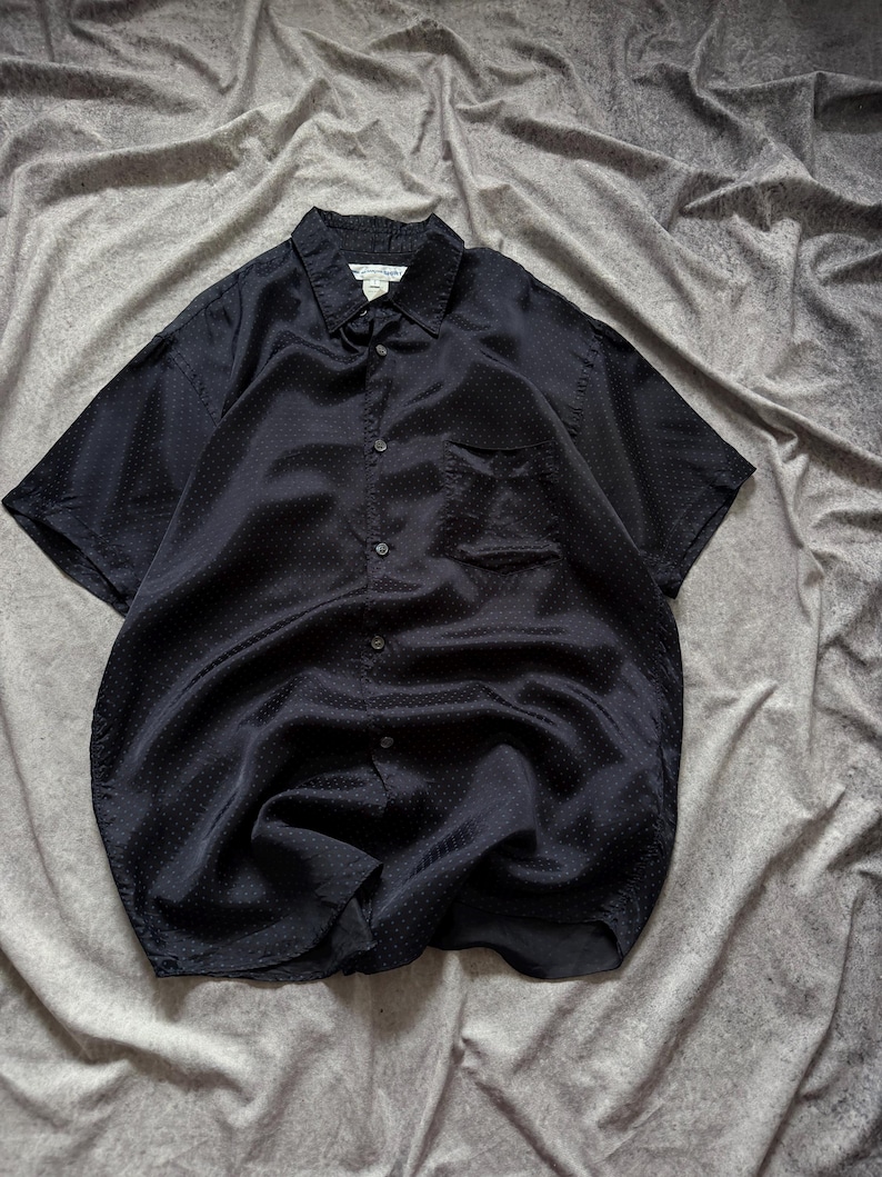 Comme Des Garcons Homme Viscose Polka Dot Short Sleeve Button Down Shirt Tee image 3