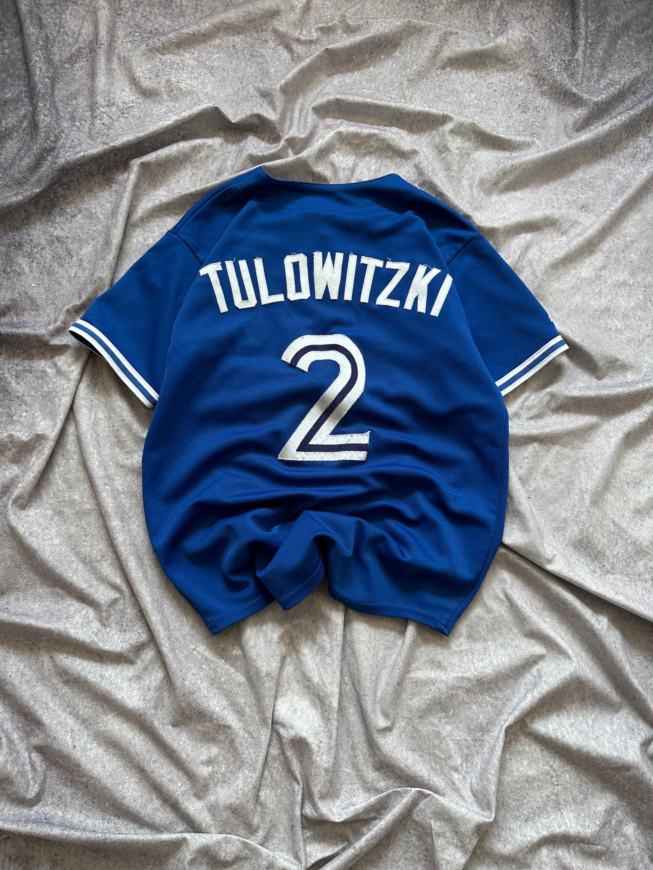 Majestic×BLUE JAYS 公式ユニフォーム TULOWITZKI M Troy Tulowitzki Toronto Blue Jays Majestic MLB Baseball Jersey