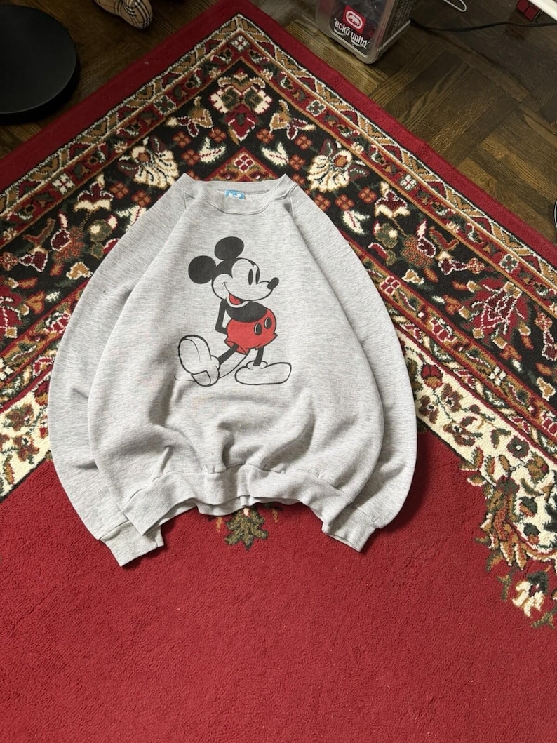 Vintage Mickey Mouse Disney Crewneck Sweatshirt 80s Made In USA L image 3