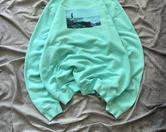 NOAH NYC "It's a very deep sea" Sky Blue Sweatshirt Size XL