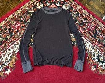 Bergung Sweatshirt Herren Medium Grau Pullover Grunge Y2K Hand gefertigt in LA