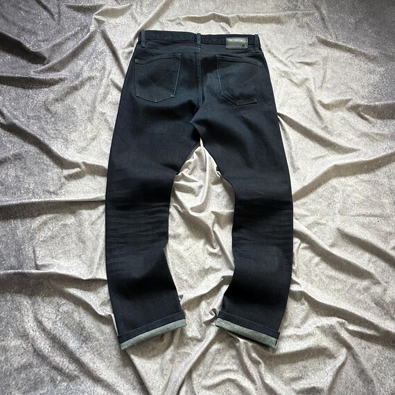 John Varvatos, Vintage John Varvatos USA Jeans Mens 29 Blue Dark Wash Bowery Slim Red Stich Selvedge
