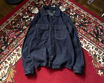 Naked & Famous Denim 10oz Indigo Denim Work Shirt Size Small Mens