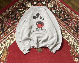 Vintage Mickey Mouse Disney Crewneck Sweatshirt 80s Made In USA L