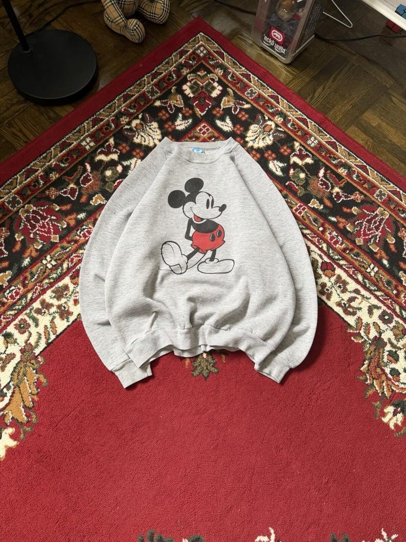 Vintage Mickey Mouse Disney Crewneck Sweatshirt 80s Made In USA L image 1