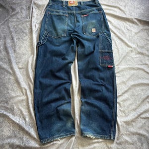 Ecko Unltd Carpenter Jeans Y2k Baggy Wide Leg The Classic Blue Wash 34