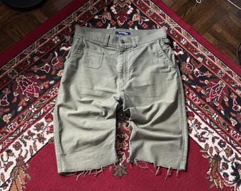 Junya Watanabe Comme Des Garcons Herren Olive Cut Shorts Größe L