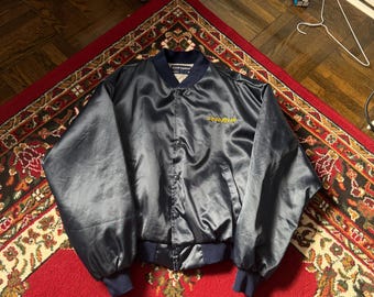 Vintage 90er Jahre Westark Goodjahre Satin Bomber Jacke Bailey Tyre Service XL
