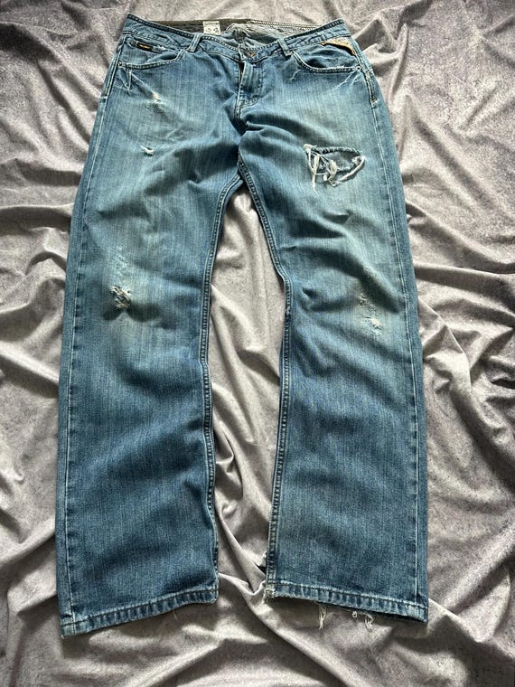 Y2k Volcom Distressed Enowen Classic Straight Cot… - image 2