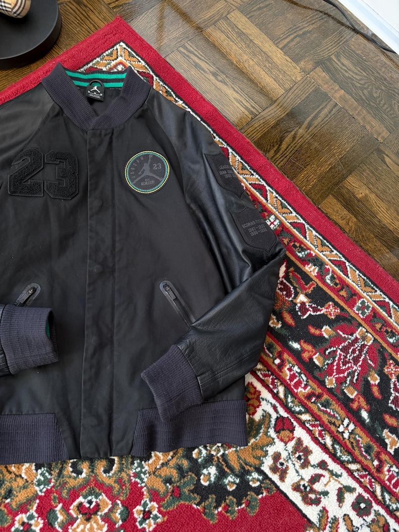 Kurtka Nike Air Jordan 6 Retro Varsity Brazylia Puchar Świata Czarno-Zielona SZ M zdjęcie 4