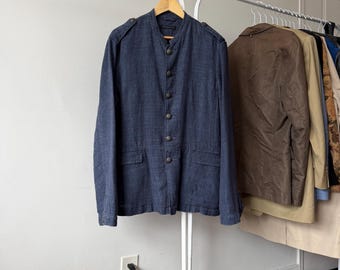 Vintage John Varvatos USA Marine Militär Leinenjacke Größe L