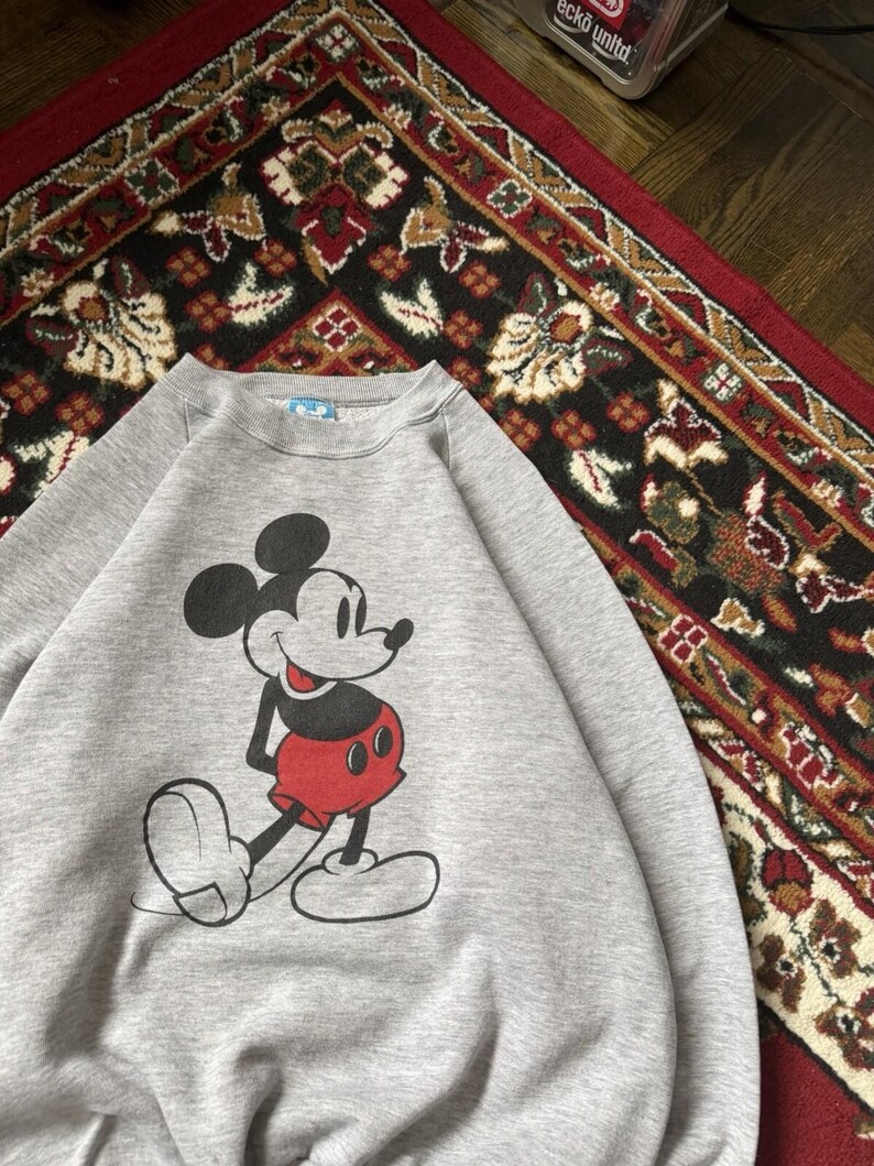 Vintage Mickey Mouse Disney Crewneck Sweatshirt 80s Made In USA L image 5