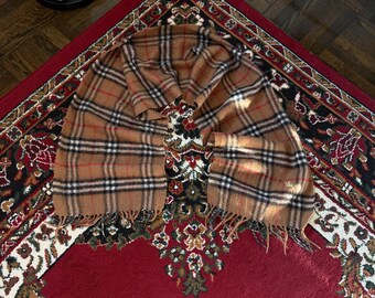 Burberry Nova Karo Tan/Kamel Baby Alpaka Schal Schals