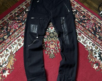 Alexander McQueen All Over Zip Black Slim Jeans - EU 52 Denim Pants