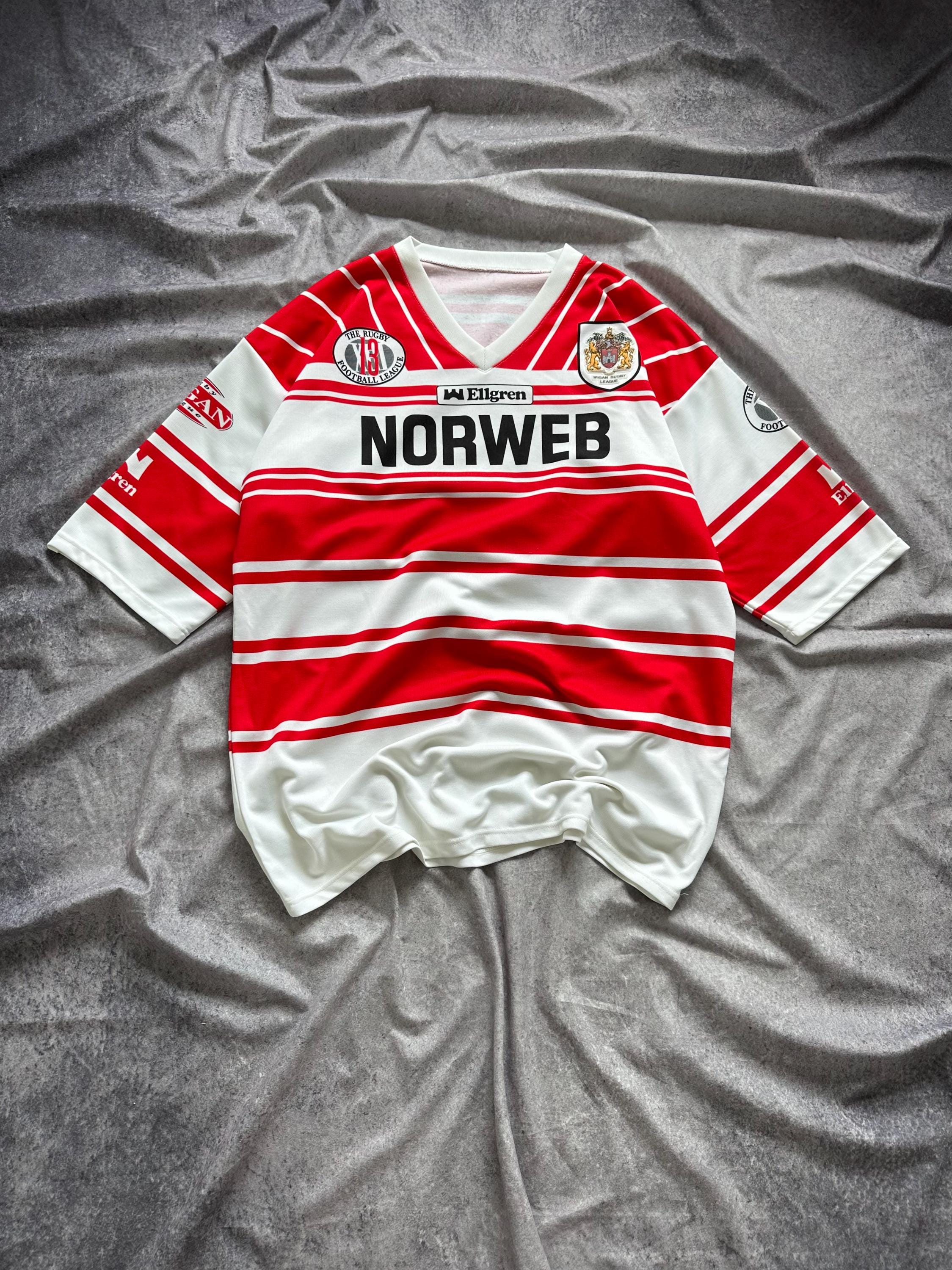 ウィガン ウォリアーズ ラグビーリーグ ホームシャツ 1990/1992 Wigan Warriors Rugby League Home Shirt 1990/1992 Ellgren