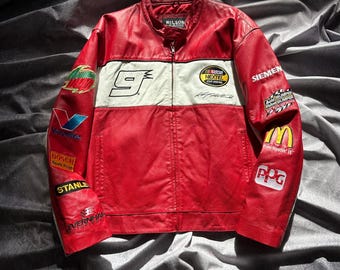 Vintage NASCAR Kasey Kahne Chase Autentisk Dodge Racing Jacka Herr Storlek Stor