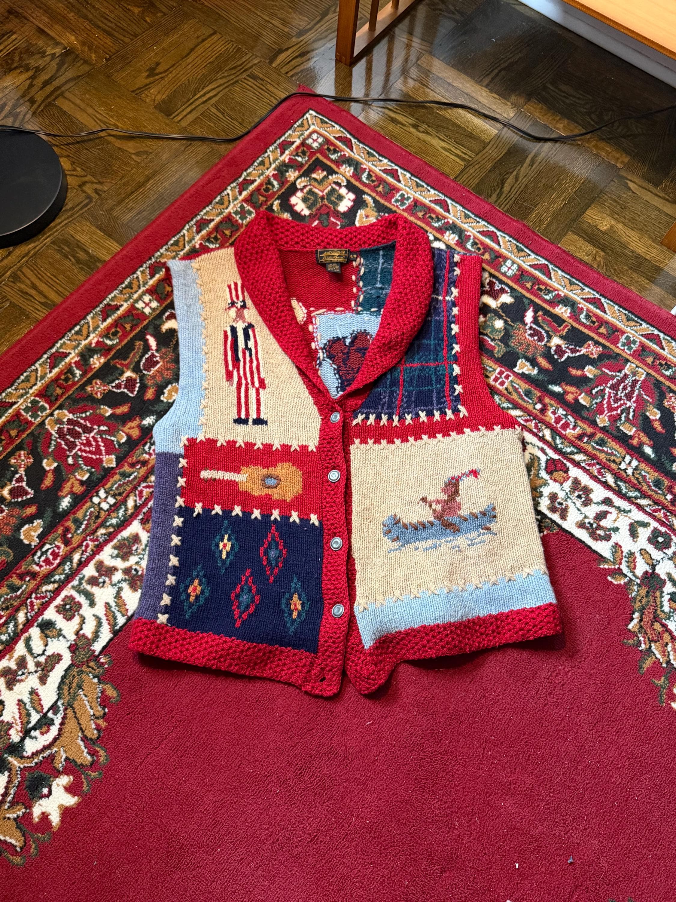 Eddie Bauer Wool Vest - Etsy