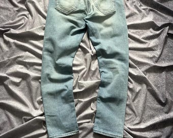 True Religion @ Danny Tapered Loose Zipper Stretch Denim Jeans 29