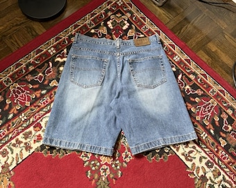 Y2K Tommy Hilfiger Stonewash Jorts baggy denim shorts maat 34 VTG jaren 90