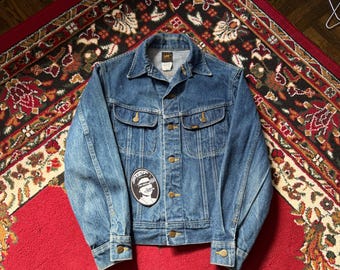 80s Lee Riders Vintage Denim Trucker Jacket Sex Pistols "god save the queen"