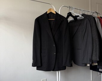 Corneliani ID Italy Virgin Wool 54EU  Blazer Coat Sport Jacket Black