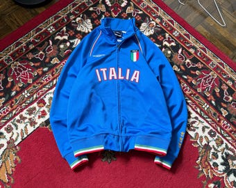 Giacca sportiva vintage Umbro Italia 2006 Campione del Mondo con zip