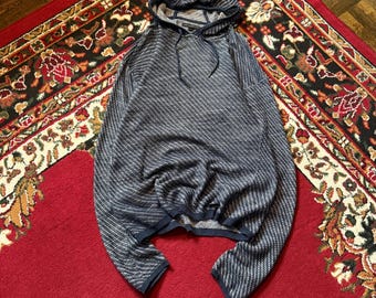 John Varvatos Sweat à capuche en tricot pour hommes Grand pull texturé en coton à manches longues Slim