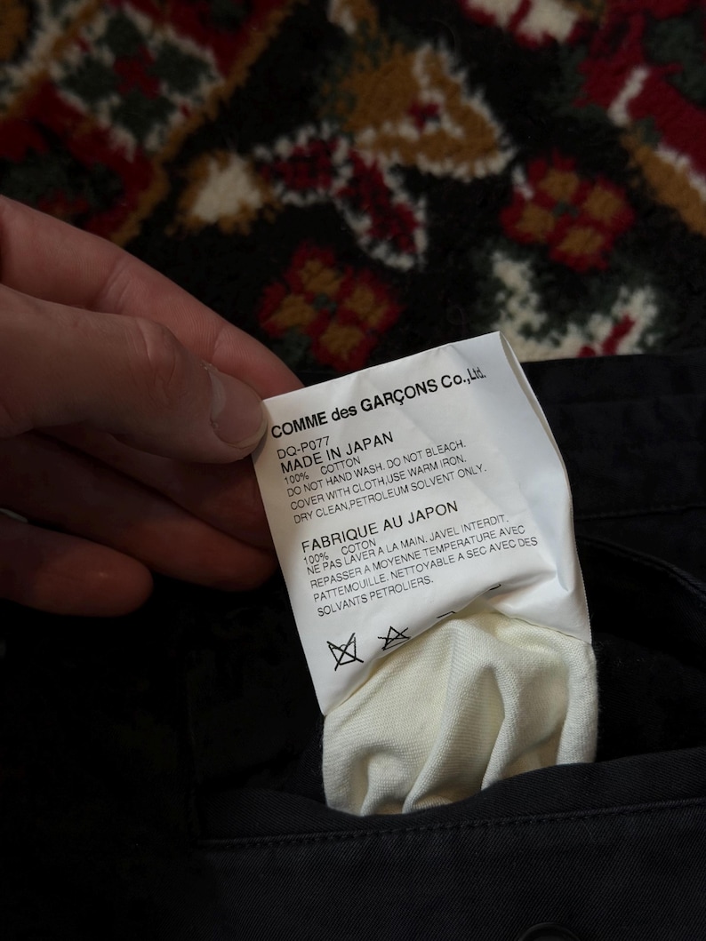 COMME DES GARCONS Homme Deux Black Chino Pants Black Size S image 17