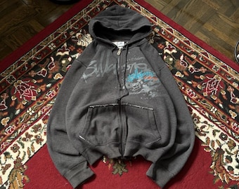 Vintage Y2K Grunge Skater Affliction Style Zip-up Tapout Hoodies