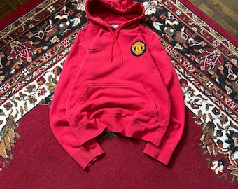 Vintage Nike Manchester United Red Hoodie Size S Sweater