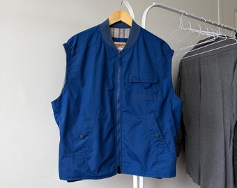 Ermenegildo Zegna Microtene Vintage Pocket Blue Vest Men’s