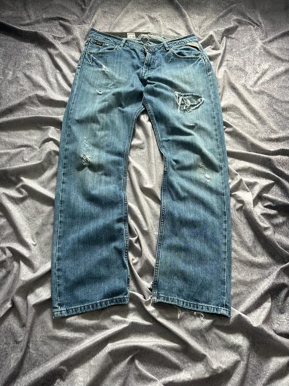 Y2k Volcom Distressed Enowen Classic Straight Cot… - image 1