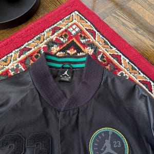 Kurtka Nike Air Jordan 6 Retro Varsity Brazylia Puchar Świata Czarno-Zielona SZ M zdjęcie 10