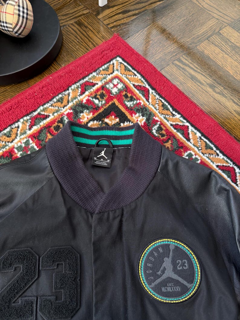 Kurtka Nike Air Jordan 6 Retro Varsity Brazylia Puchar Świata Czarno-Zielona SZ M zdjęcie 10