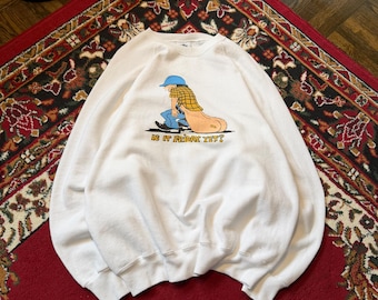 Vintage 80er Jahre Lee Midweight ""Is it Friday Yet?" Ziehen Esel Touri Sweatshirt