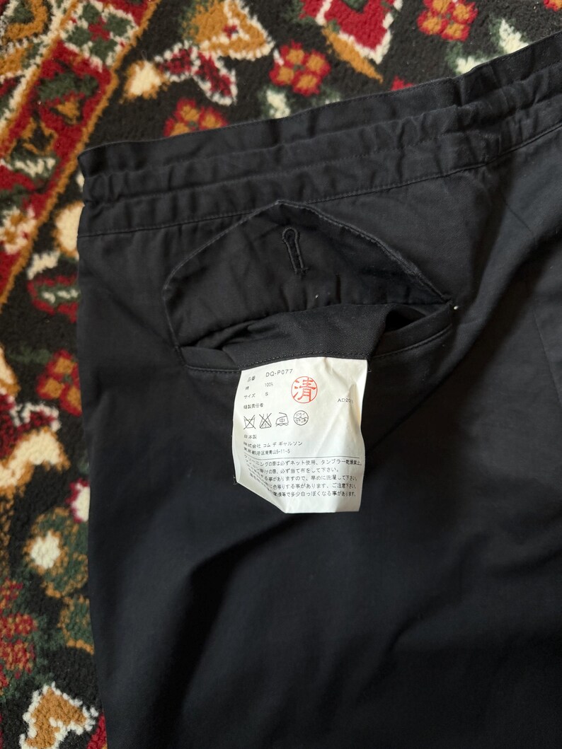 COMME DES GARCONS Homme Deux Black Chino Pants Black Size S image 16