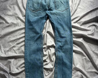 Vaqueros azules de 6 bolsillos para hombre de Helmut Lang, corte recto, tiro medio, talla Mr. 87, 30 x 30