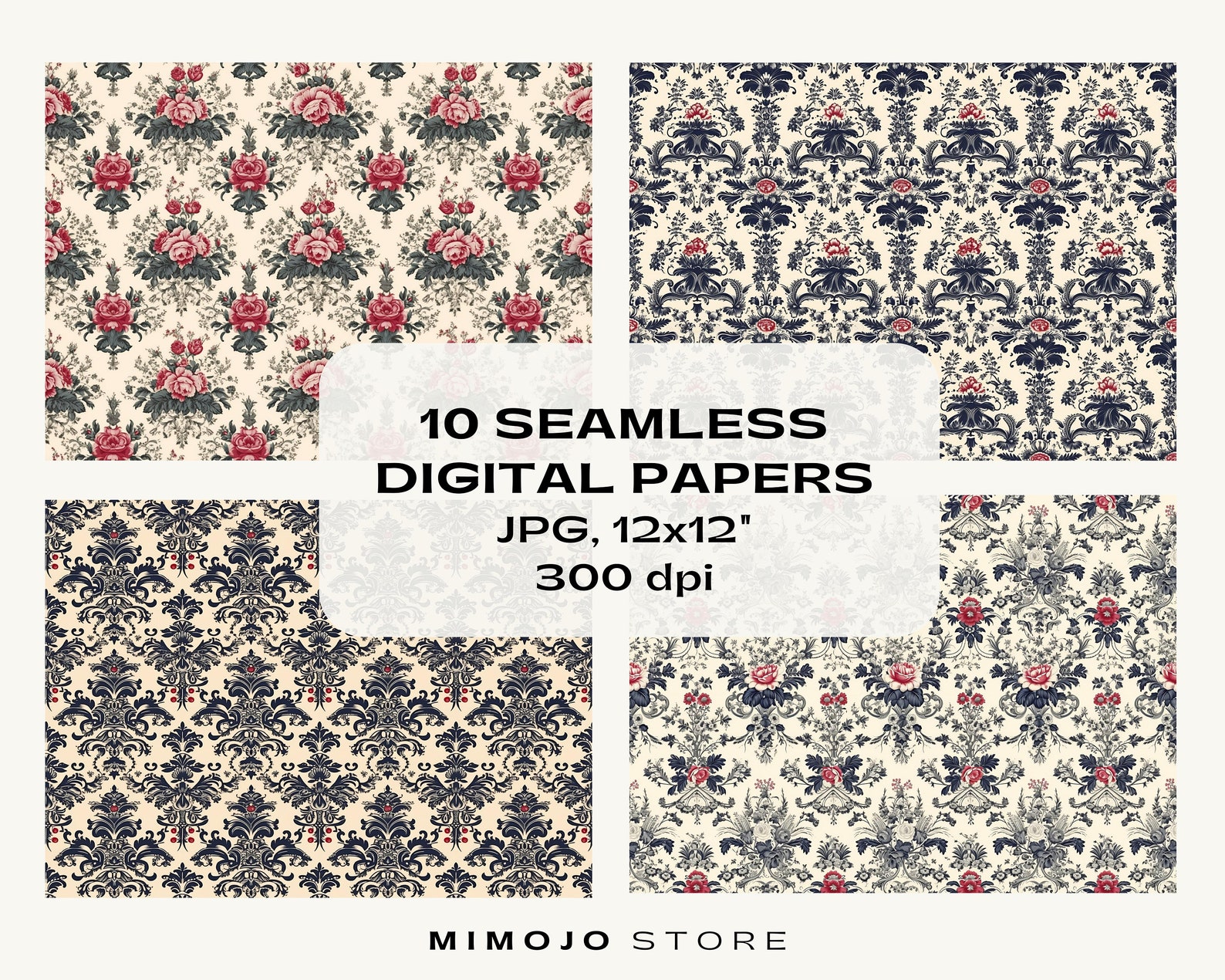 10 MOSAIC Seamless Paper Digital Pattern Instant Download - Etsy