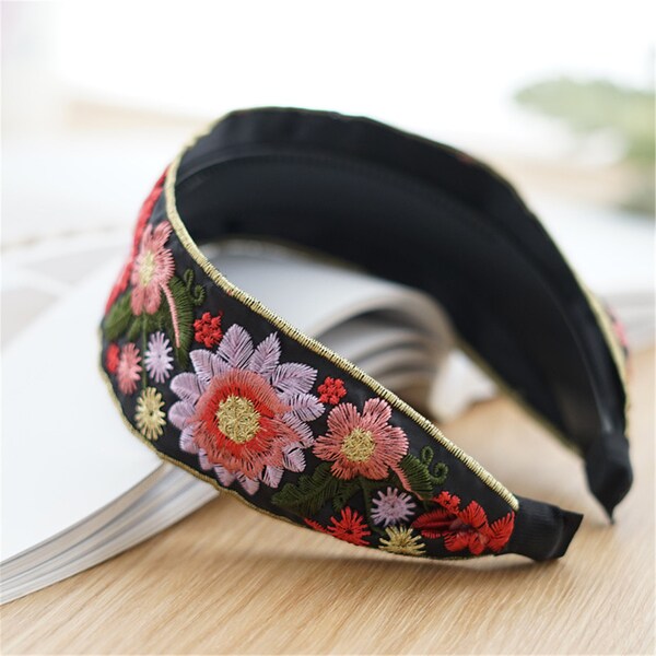 Embroidered Headband Etsy